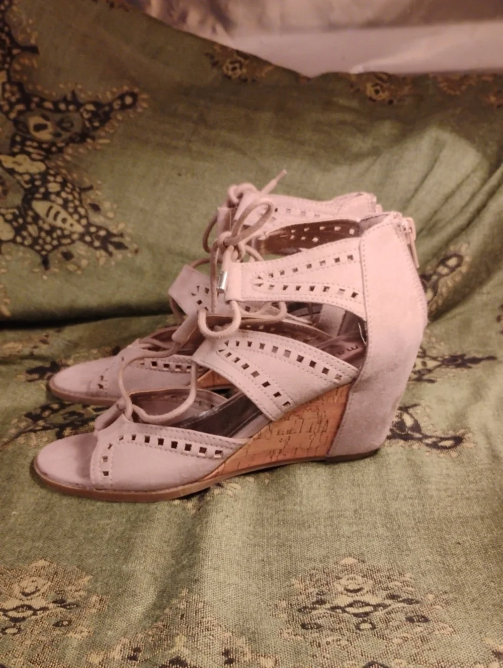 Madden Girl Lace-Up Taupe Women's Sandals